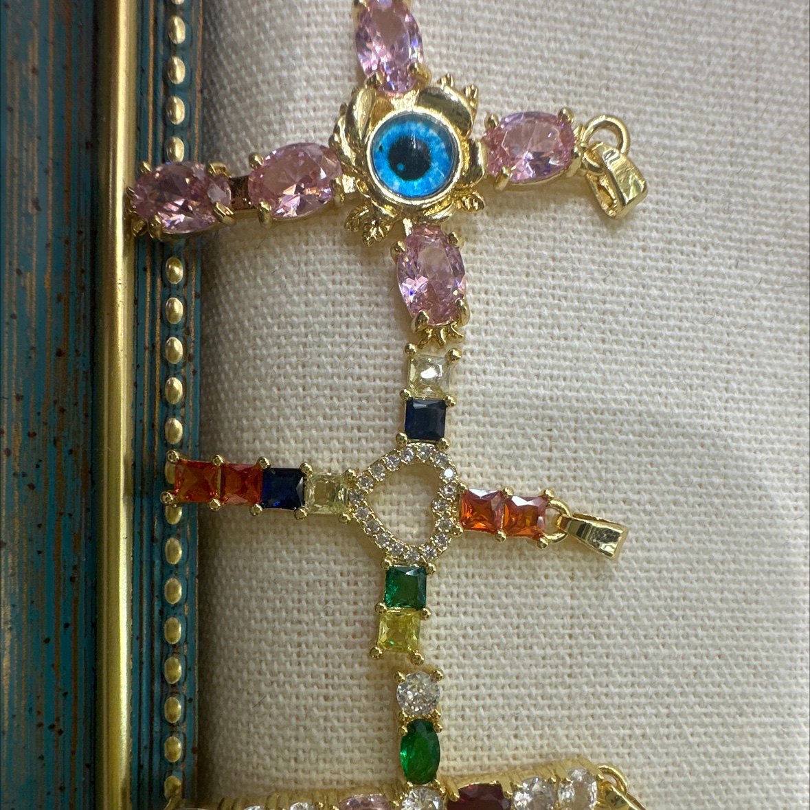 欧美个性化彩色吊坠时尚简约复古大气吊坠送朋友送女友