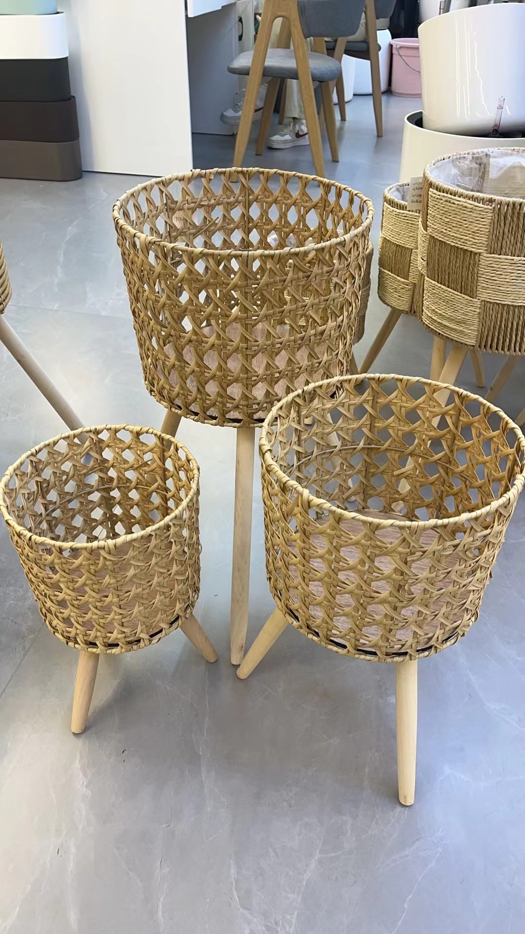 编织花篮儿童玩具柳编提篮欧洲工艺品手工编织篮子休闲家居装饰编织花架园艺柳编全手工详情图2