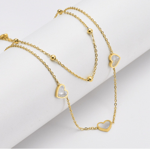 A niche design sense titanium steel bracelet with a heart butterfly element, a unique and individualistic double-layer jewelry, an Instagram influencer accessory details Picture