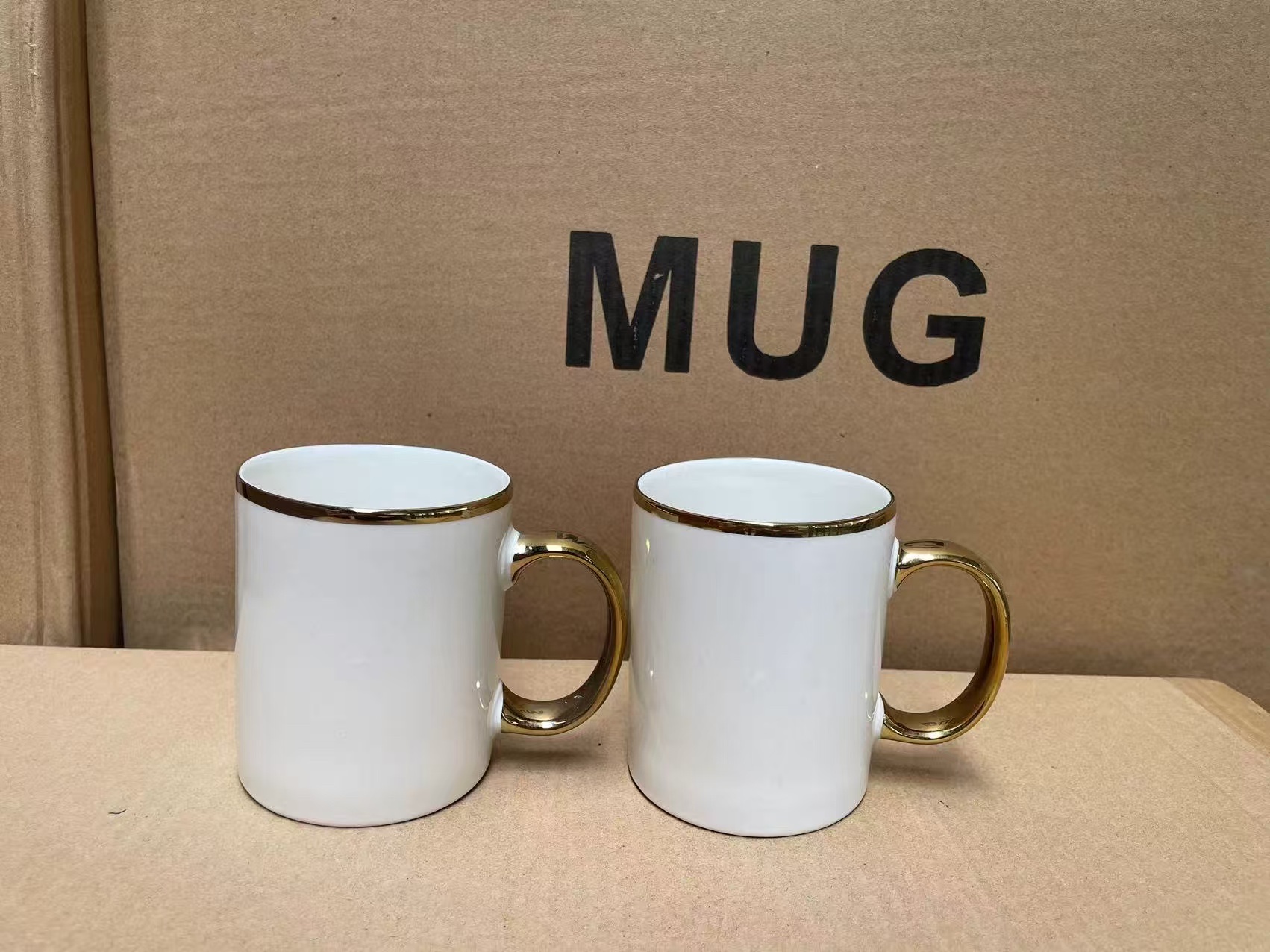 电镀牛奶杯陶瓷杯