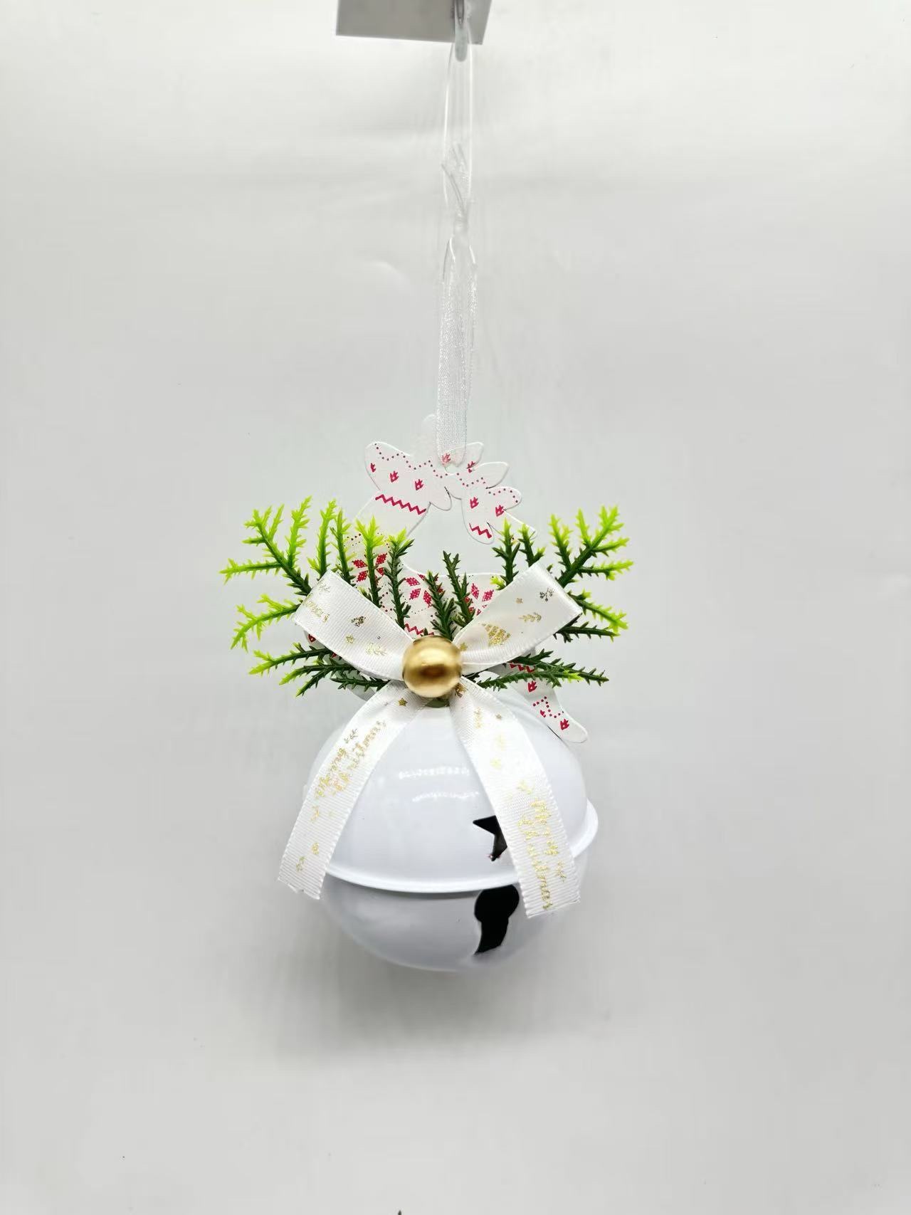 新款圣诞铃铛系列装饰、木片铃铛挂件、橱窗场景装饰。工艺品详情图3