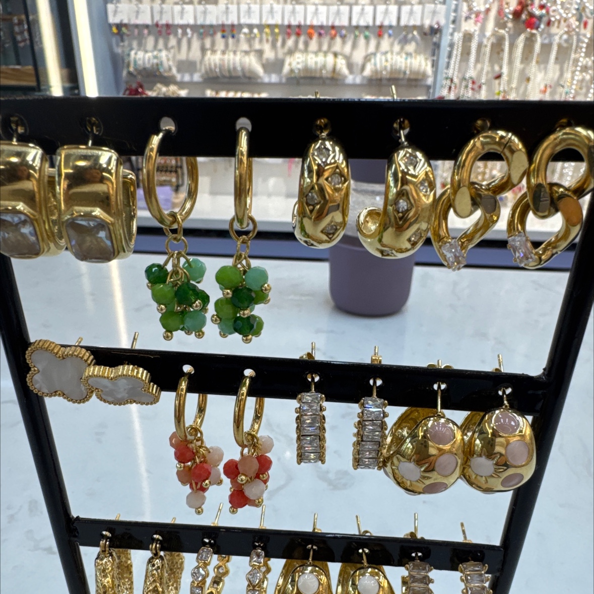 饰品耳饰珍珠耳环烧焊锆石耳环时尚气质简约百搭女款配饰品耳饰