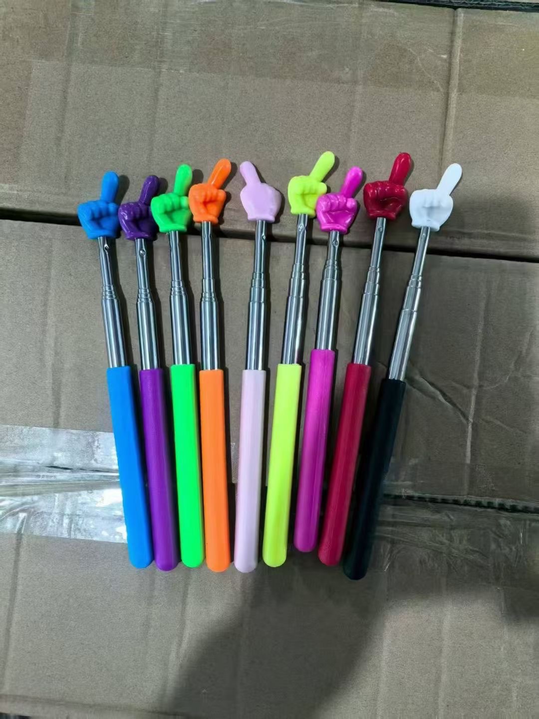 网红指读棒彩色伸缩棒大拇指学生过家家玩具教具