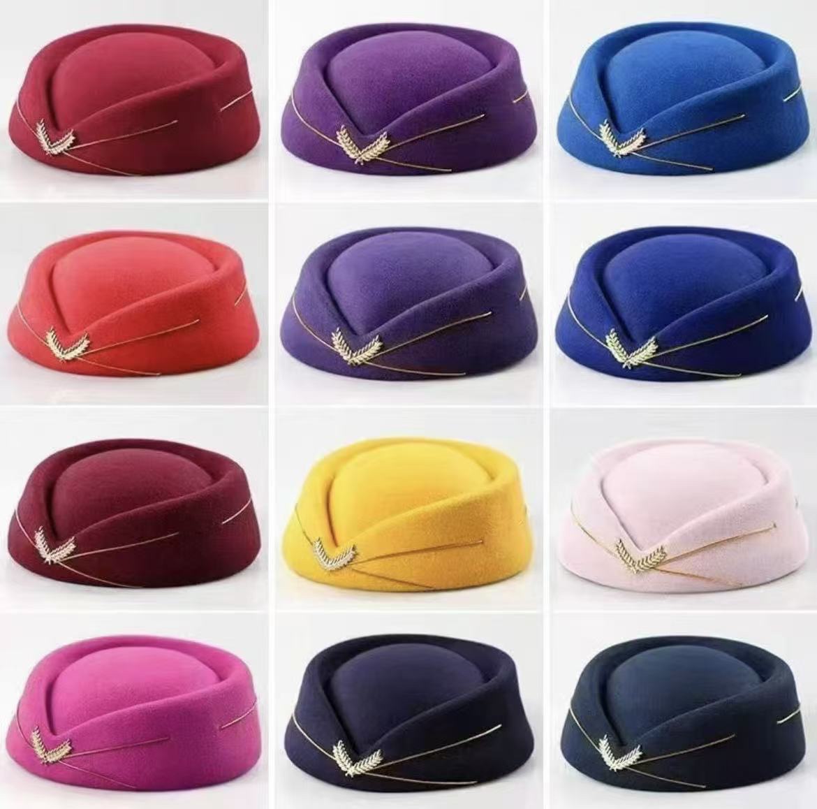 羊毡帽 空姐帽带装饰 帽子