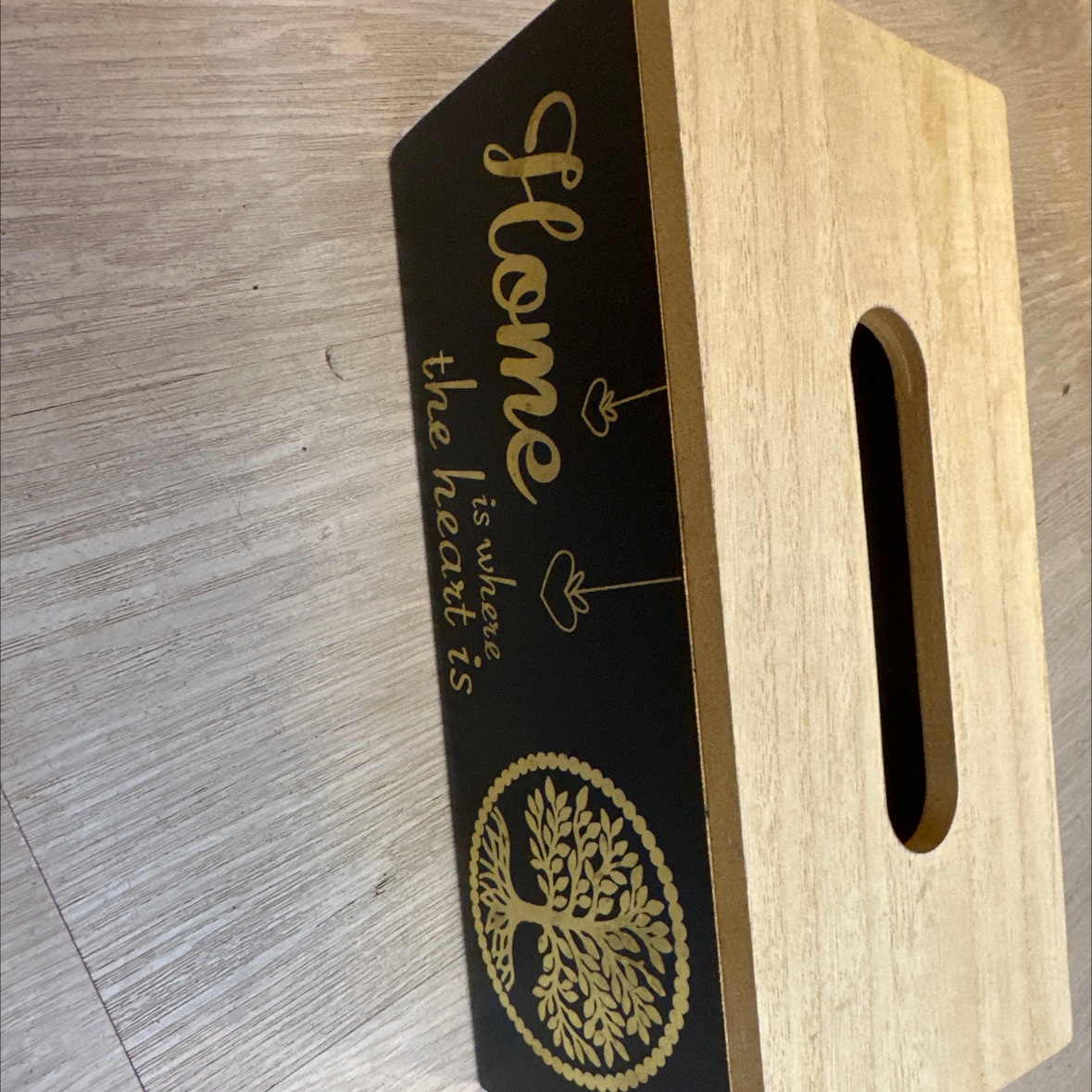 Home tissure box black color wood material popular product产品图