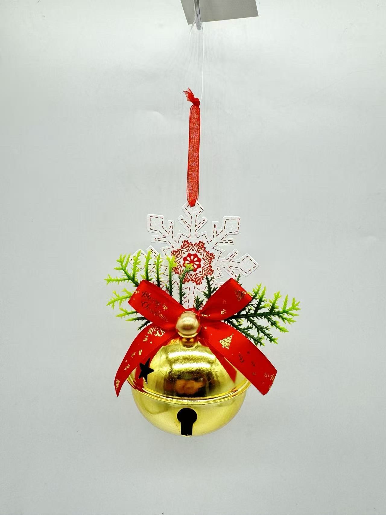 新款圣诞铃铛系列装饰、木片铃铛挂件、橱窗场景装饰。工艺品详情图5