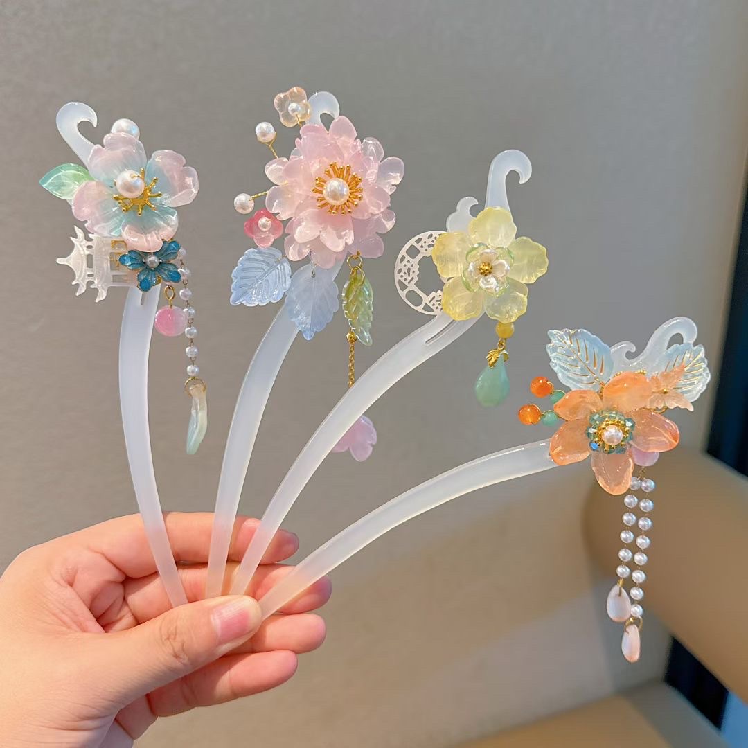 Children's ancient-style hair accessories, hairpins, clips, clips, children's summer cute hair accessories Specification image