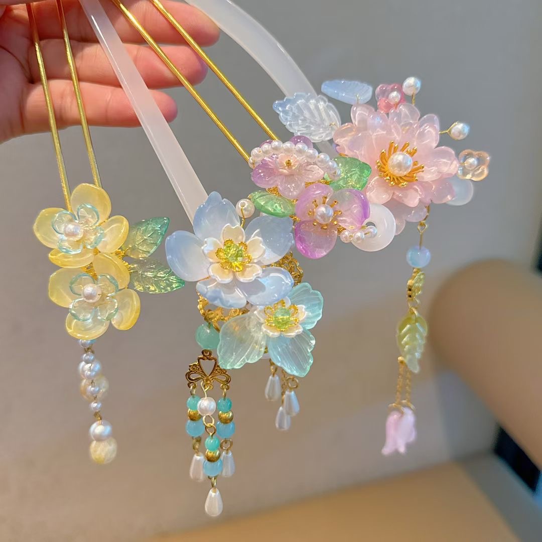 Children's ancient-style hair accessories, hairpins, clips, clips, children's summer cute hair accessories detail image 2