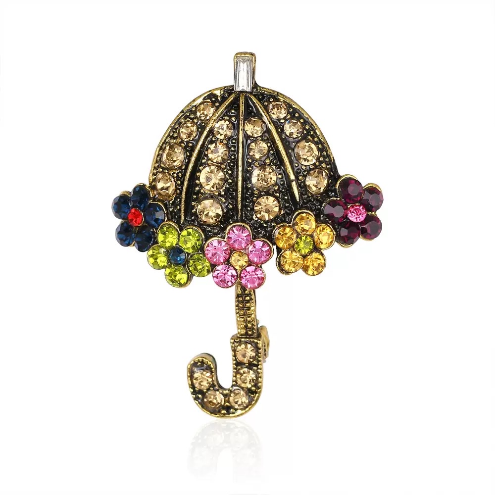 Umbrella brooches, retro clothing accessories, cross-border cartoon brooches detail image 4