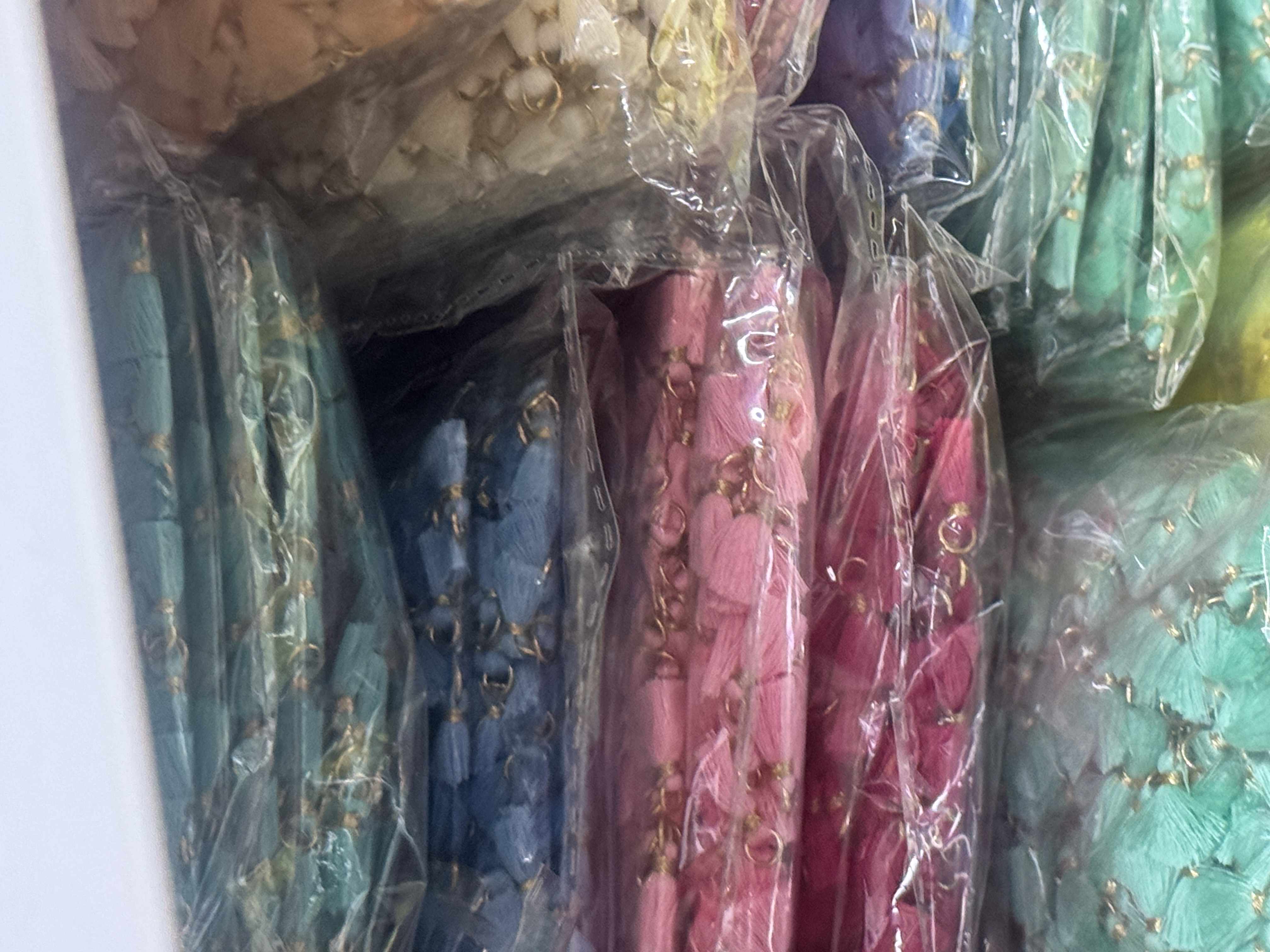 DIY handmade jewelry accessories with sky beads, hanging ropes, wax threads, Korean silk and elastic threads. Multiple colors to choose from detail image 2