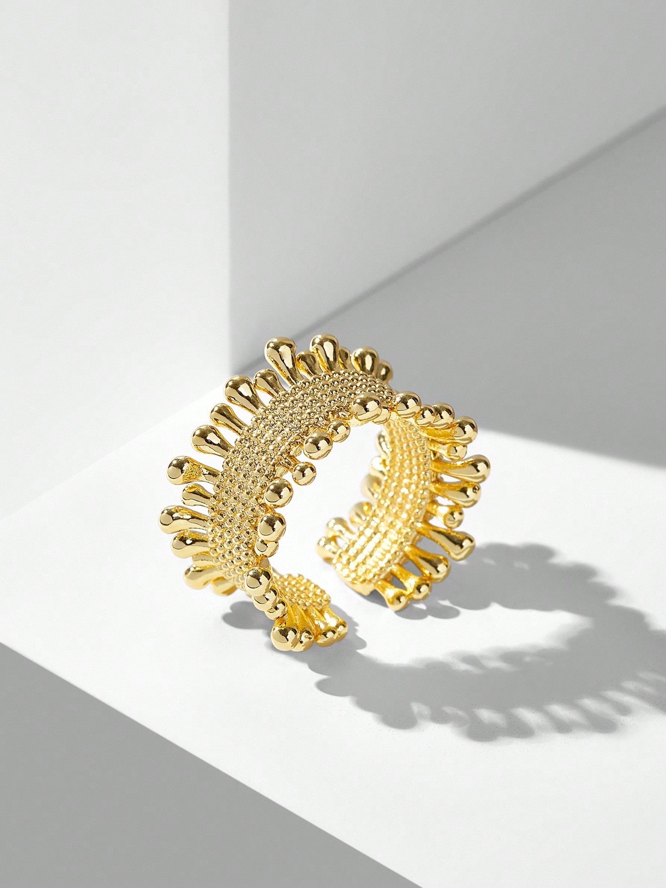 金属编织宽版时尚开口女夸张独特个性戒指