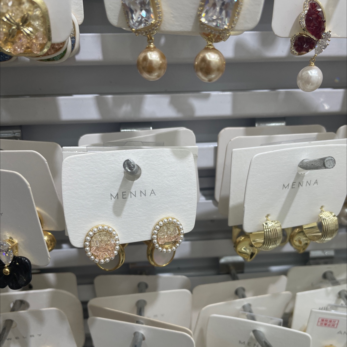 饰品耳饰珍珠耳环烧焊锆石耳环时尚简约气质百搭女款配饰品