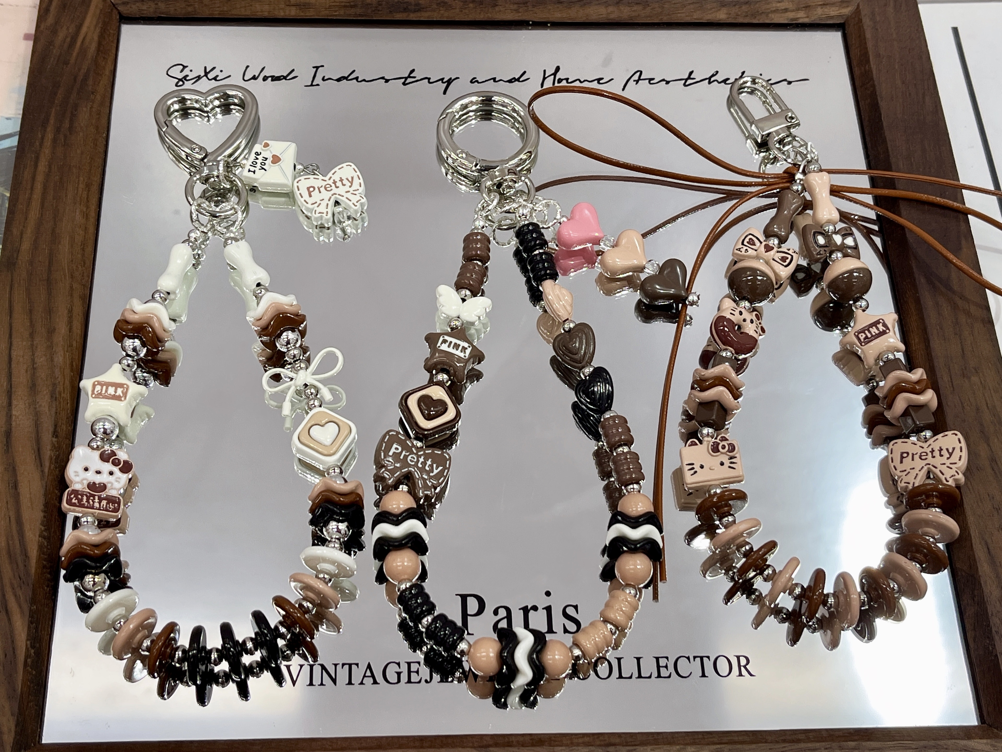 The new coffee-colored heart-shaped accessories of the Meilade color series are selling well in the domestic trend of foreign trade. DIY accessories include necklaces, bracelets and earrings detail image 8