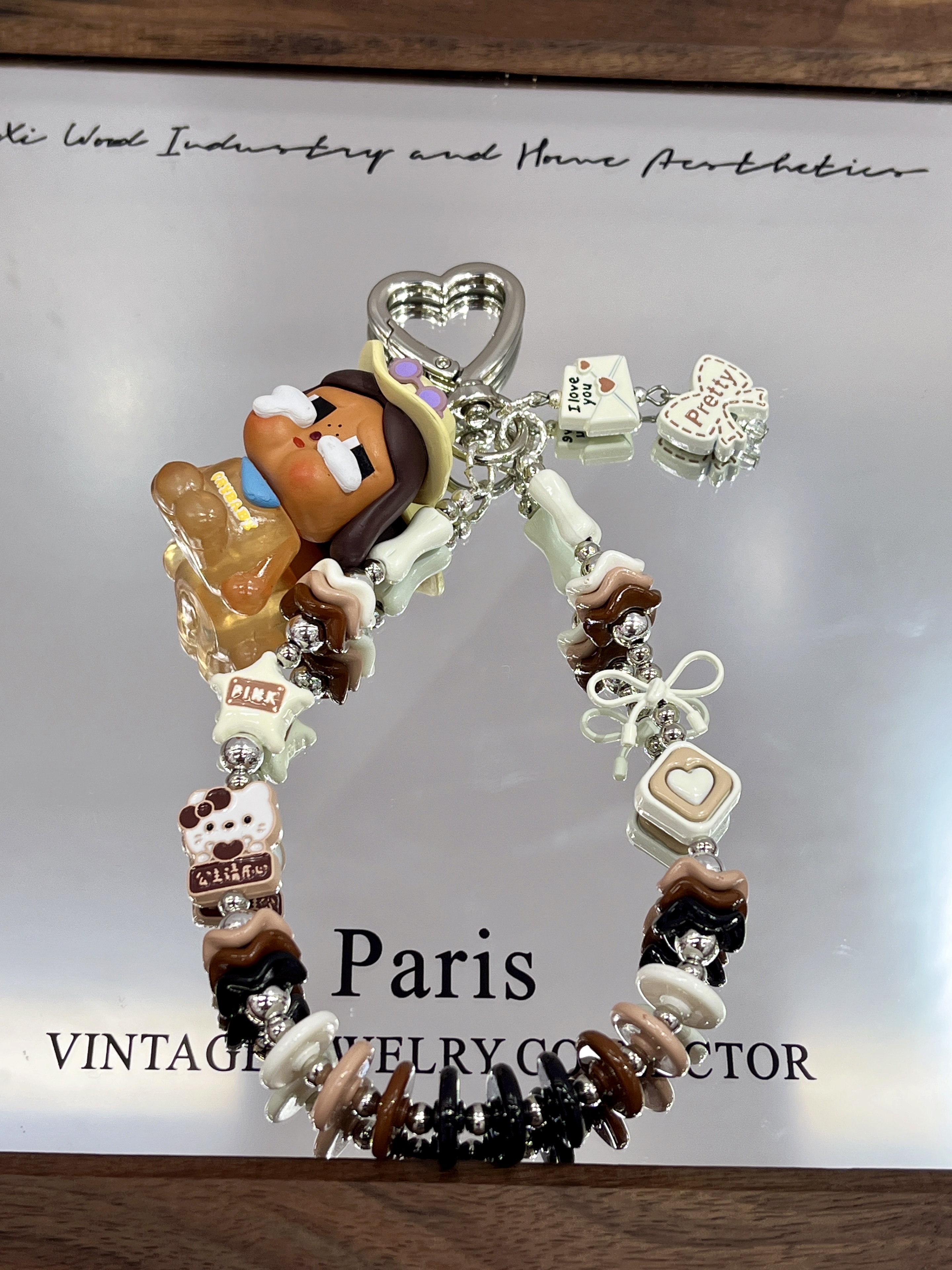 The new coffee-colored heart-shaped accessories of the Meilade color series are selling well in the domestic trend of foreign trade. DIY accessories include necklaces, bracelets and earrings detail image 7