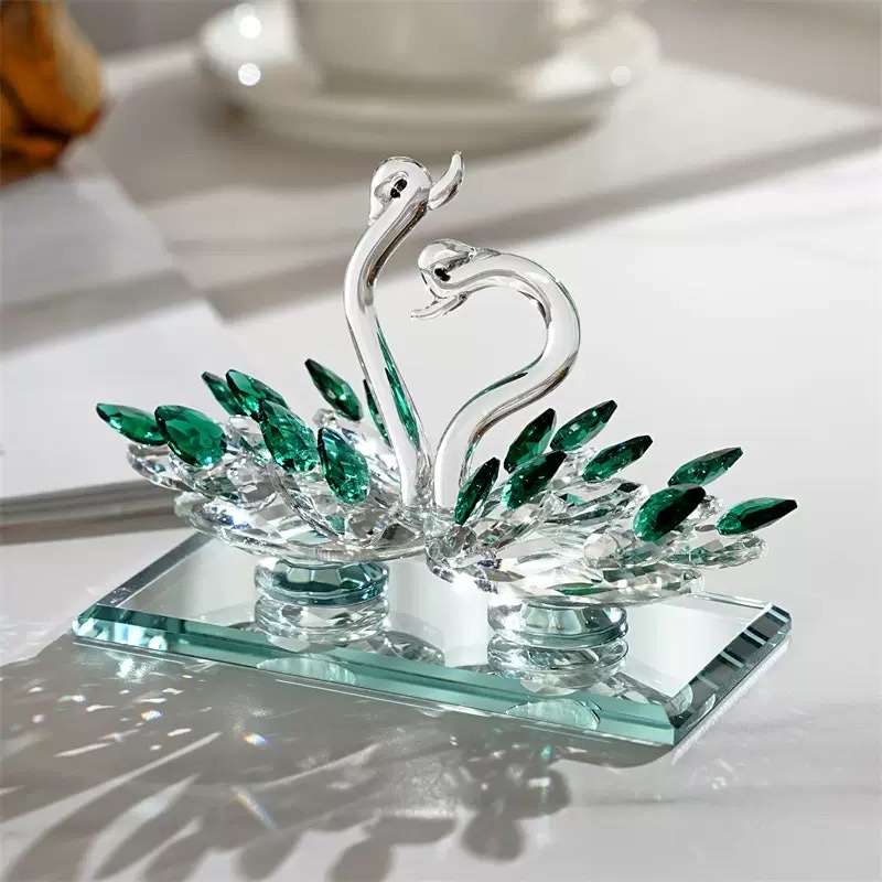 Factory direct sales of polished crystal swan home decorations, wedding supplies, counter display of handicrafts, source factory detail image 6