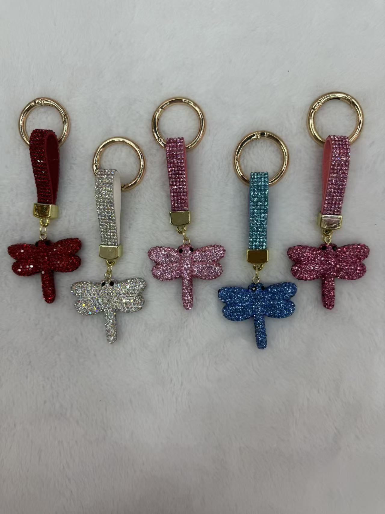 爆款带钻钥匙扣钥匙车钥匙扣毛绒钥匙扣