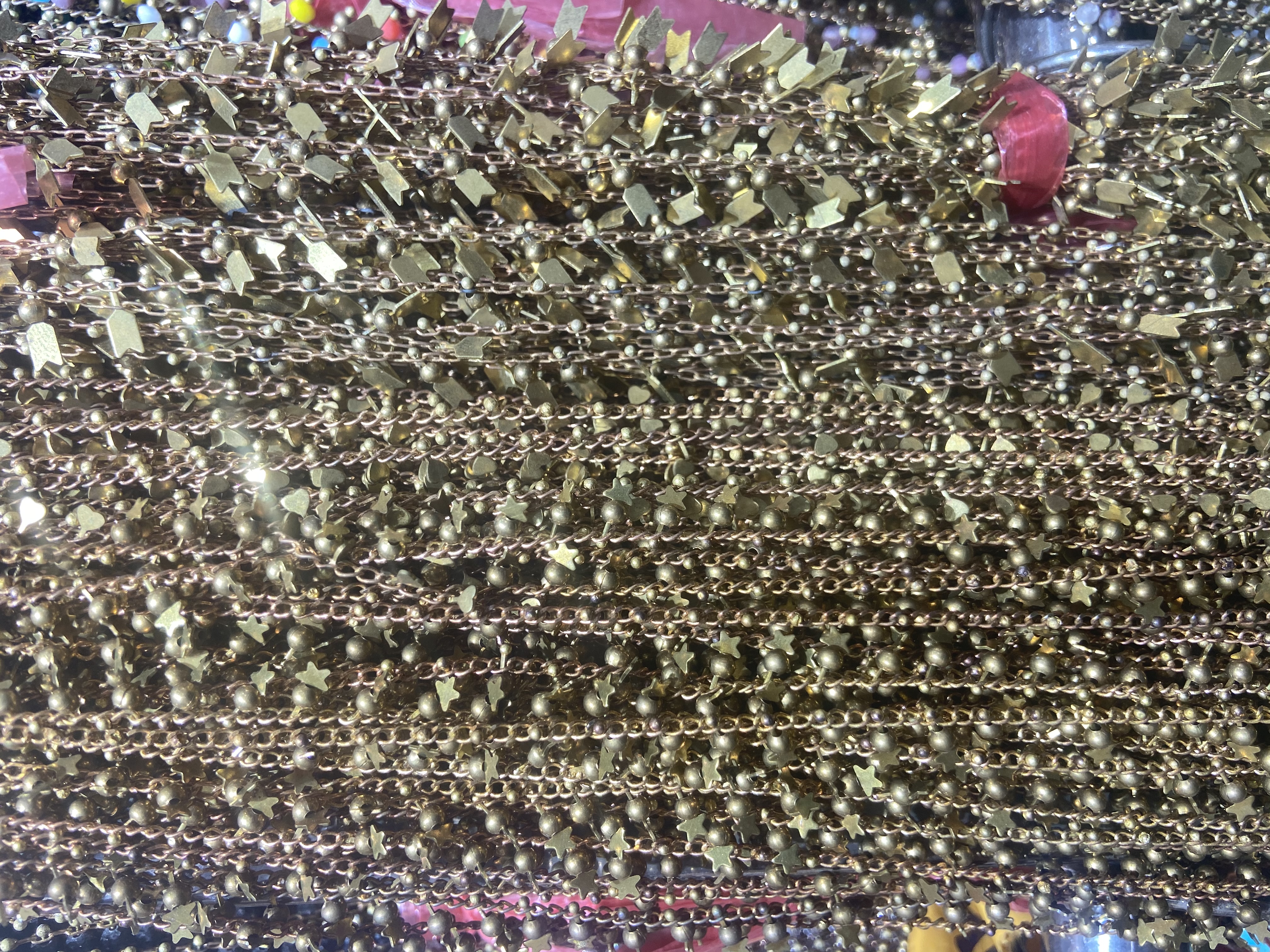 时尚圆珠链铜链耳堵饰品简约珠链条个性耳饰配件多款可选亚克力链条扣
