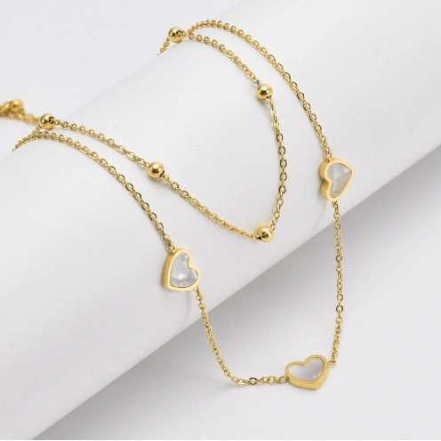 A niche design sense titanium steel bracelet with a heart butterfly element, a unique and individualistic double-layer jewelry, an Instagram influencer accessory detail image 11