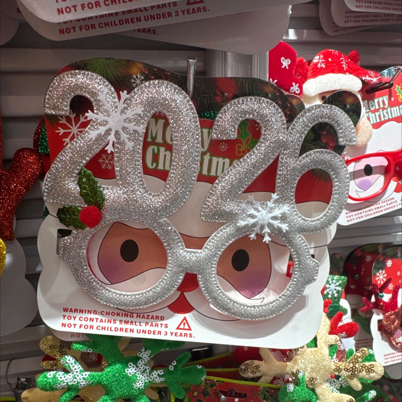 圣诞眼镜圣诞节装饰圣诞节礼物森系麋鹿角眼镜女可爱儿童发卡圣诞老人眼镜成人饰品