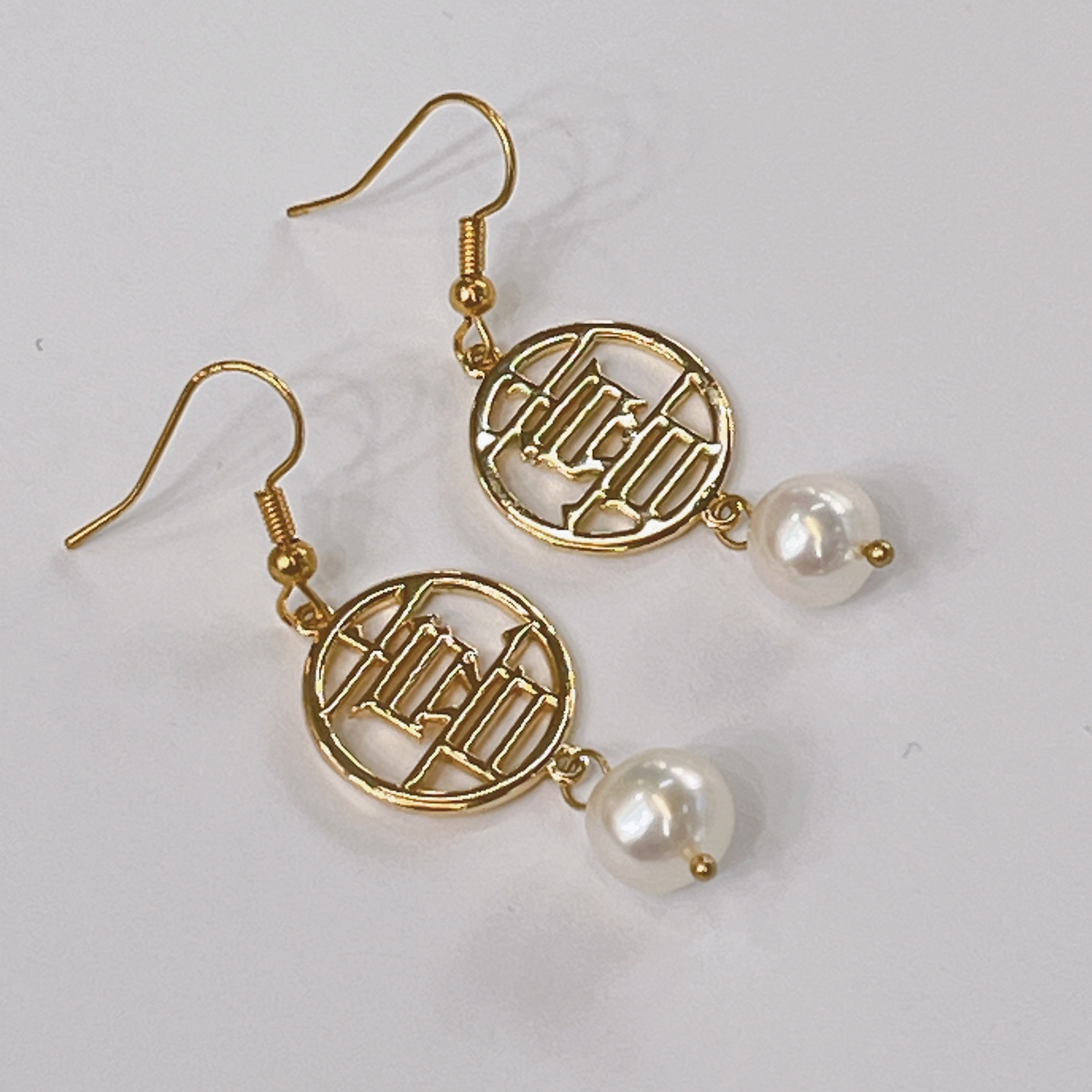 Yunyi Shijia Pearl Earrings with the character "Xi" for wedding jewelry wholesale and in stock details Picture