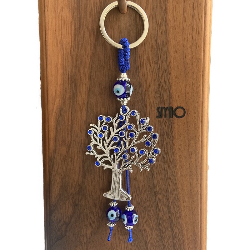 发财树生命树蓝眼睛恶魔之眼钥匙扣细节图