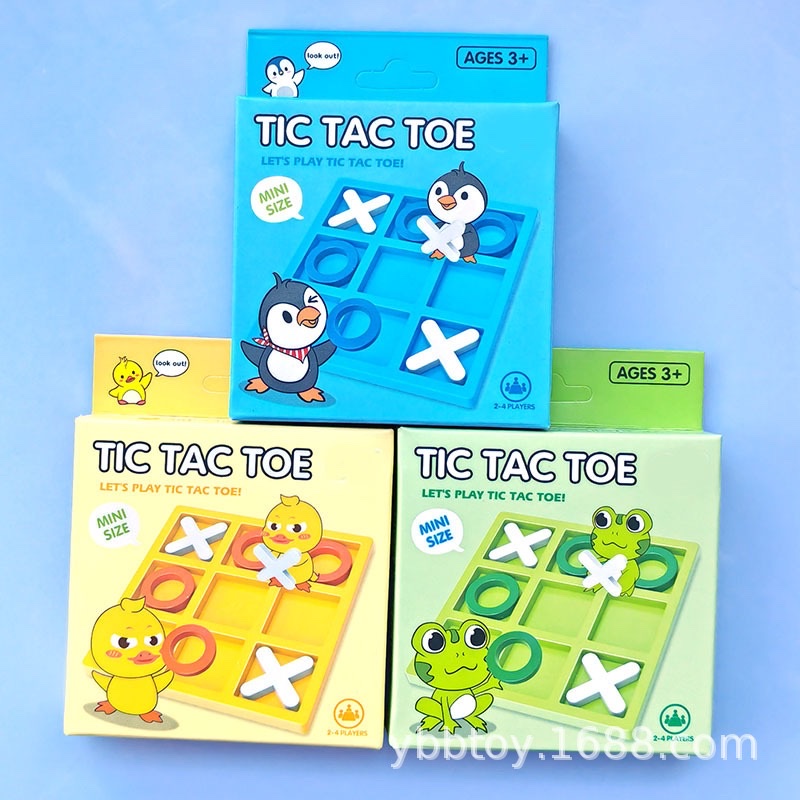 跨境井字棋XO休闲对战桌游玩具批发逻辑亲子游戏 儿童玩具益智玩具积木