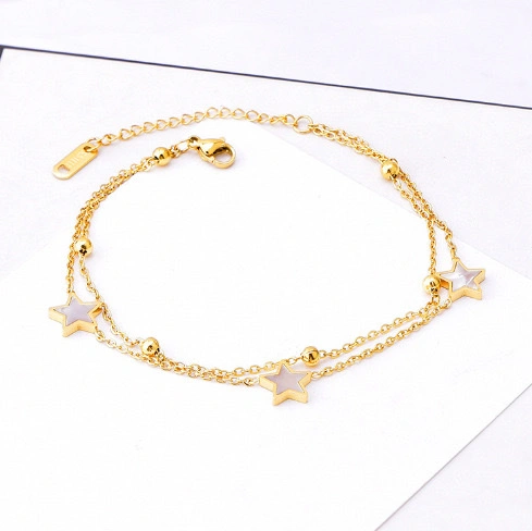 A niche design sense titanium steel bracelet with a heart butterfly element, a unique and individualistic double-layer jewelry, an Instagram influencer accessory detail image 7