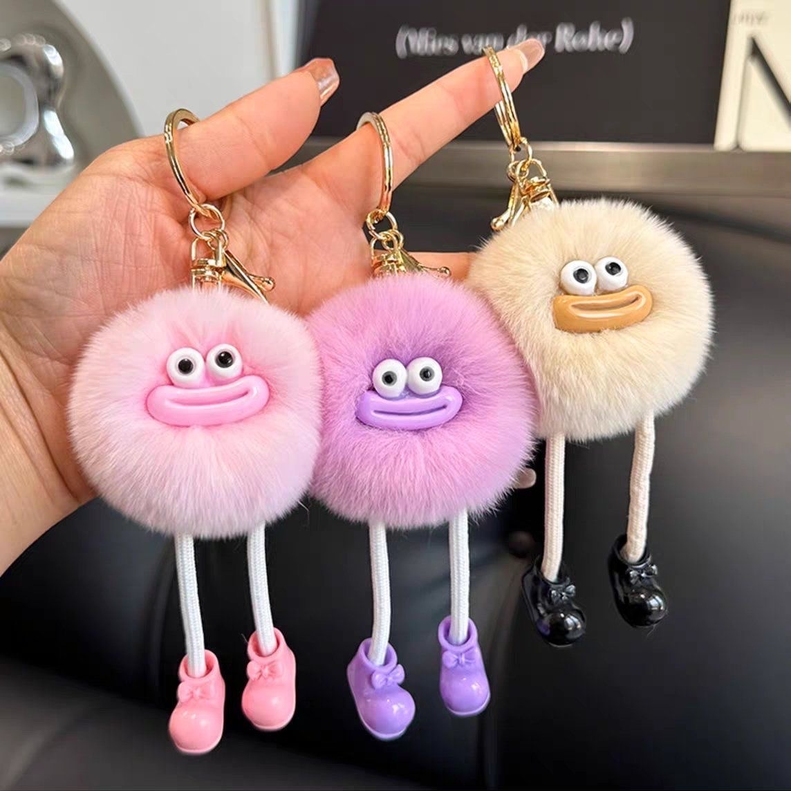 大嘴巴挂件超萌毛绒挂件小学生毕业小礼物毛茸茸钥匙扣包包挂饰