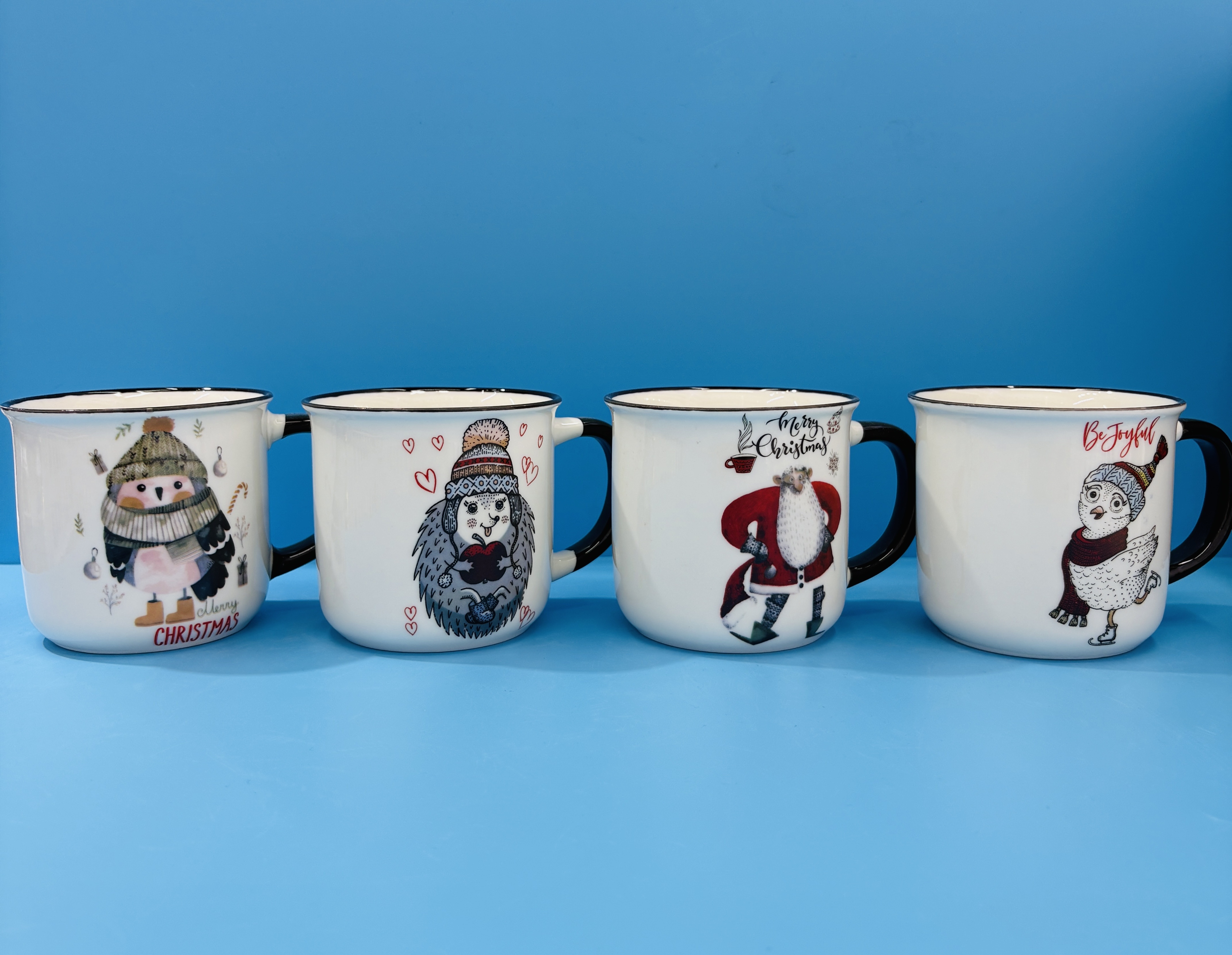 Christmas enamel cups, ceramic vases, ceramic handicrafts
