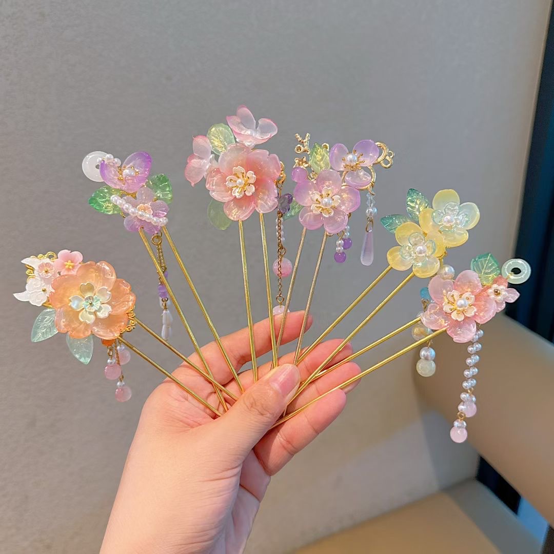 Children's ancient-style hair accessories, hairpins, clips, clips, children's summer cute hair accessories detail image 3
