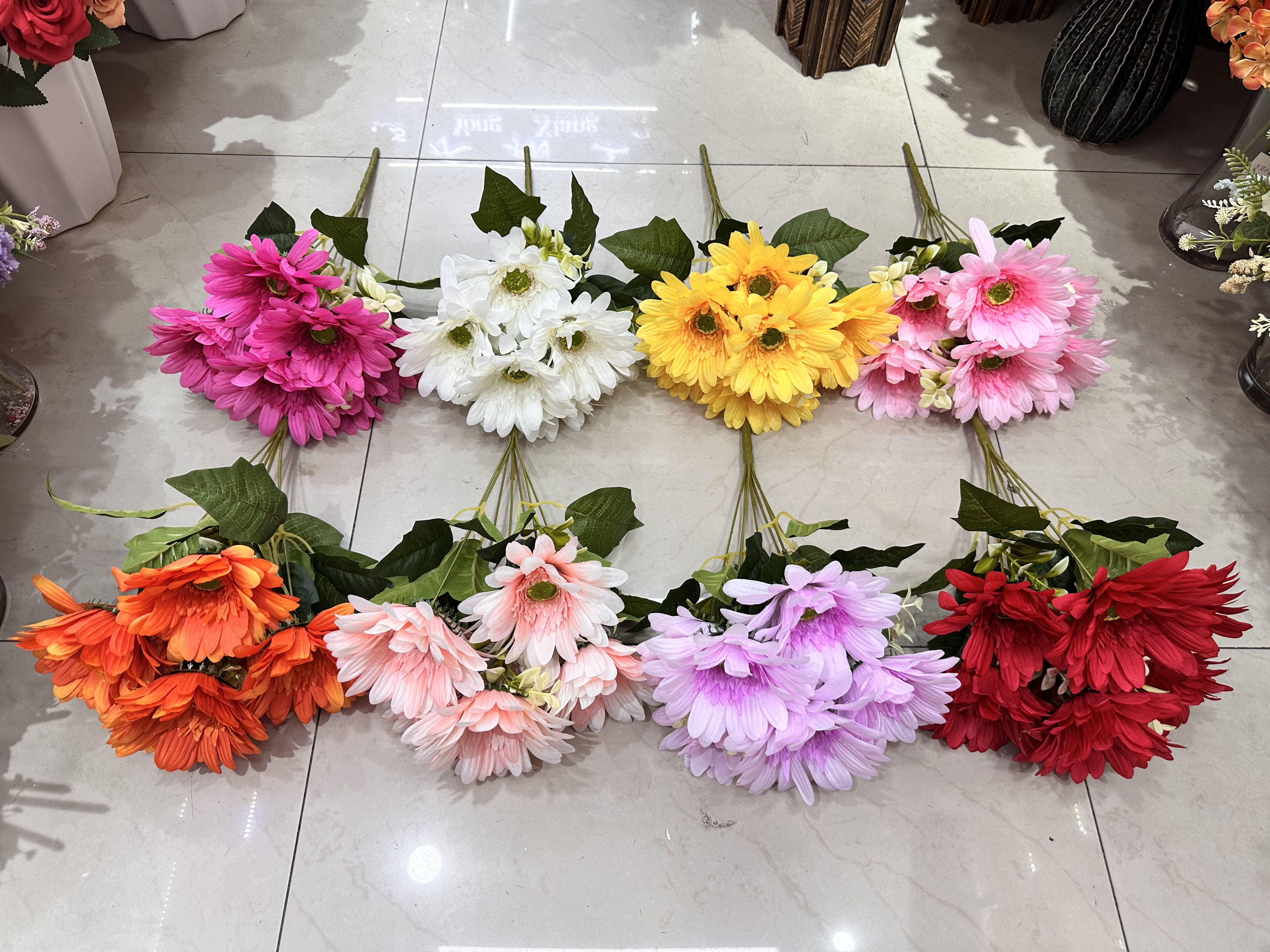 7头菊花，高档仿真花，蝴蝶兰仿真花仿真花瓣仿真花干花摆设仿真花剑兰