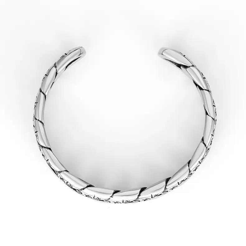 Dali men's bracelet, powerful bracelet, retro bracelet, trendy star's same style titanium steel men's bracelet, six-character mantra bracelet and jewelry wholesale detail image 3