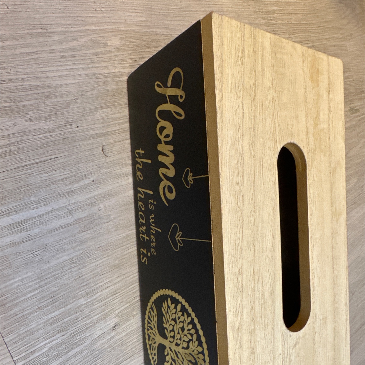 Home tissure box black color wood material popular product详情图4