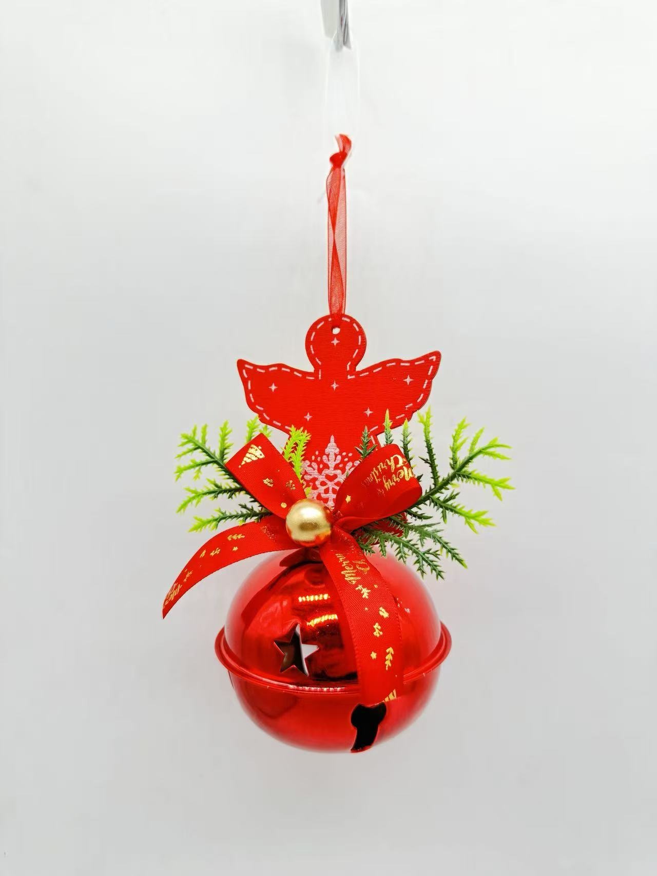新款圣诞铃铛挂件、圣诞木片铃铛挂件工艺品、圣诞树装饰，橱窗场景装饰品！详情图4