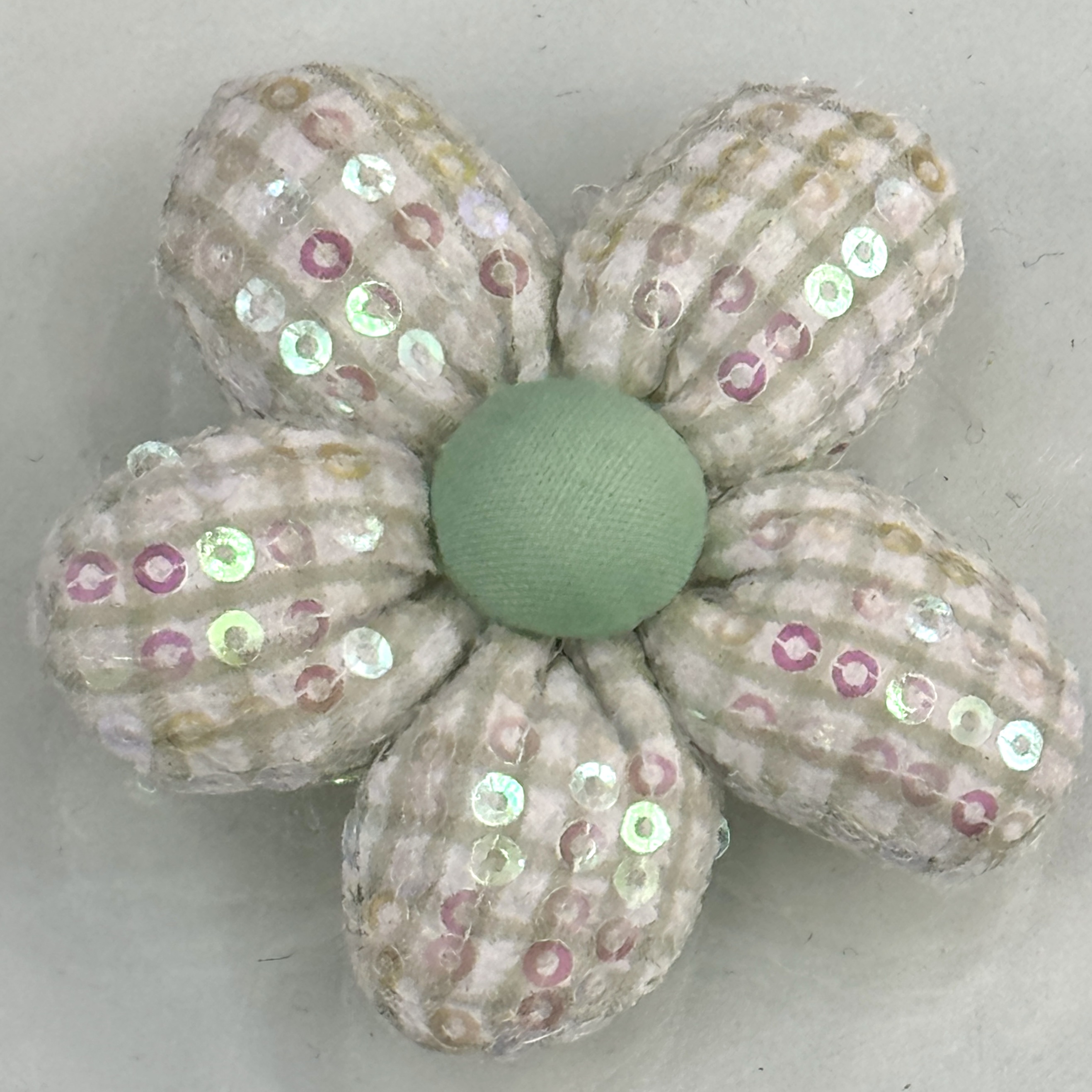 韩版彩色亮片充棉五瓣花布艺饰品配件DIY手工材料服饰多款任选详情图5