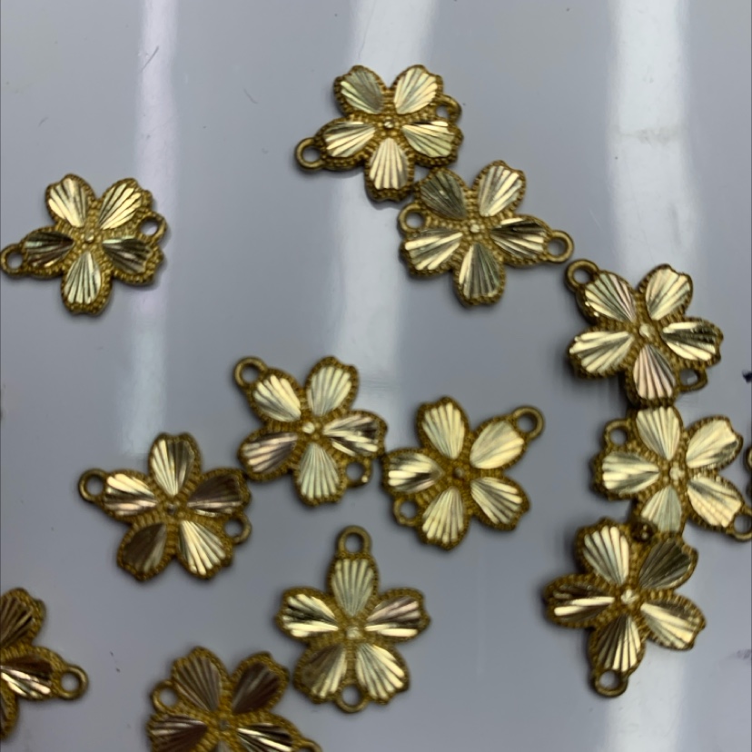 DIY铜配件太阳花系列手链项链配件车花小配件饰品配件配件捷克琉璃配件产品图