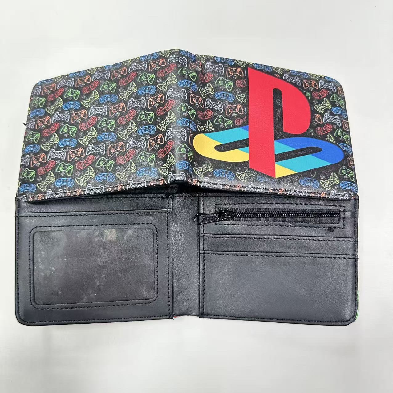 经典游戏机周边钱包 男女PU短款二折收纳夹 卡包