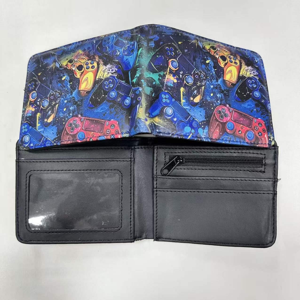 经典游戏机周边钱包 男女PU短款二折收纳夹 卡包产品图