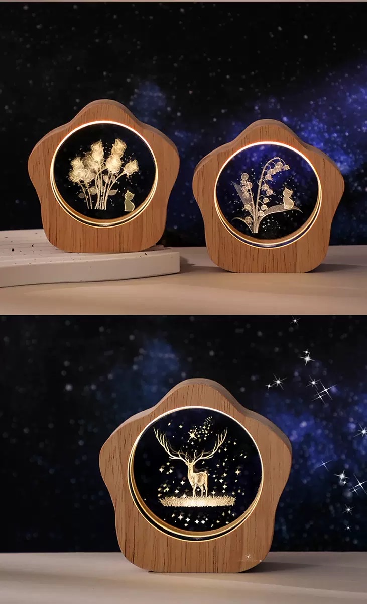 Star-framed wooden lamp detail image 11