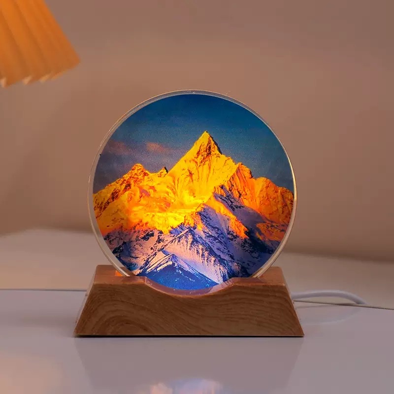Color-printed round cakes + luminous base night light ornaments Specification image