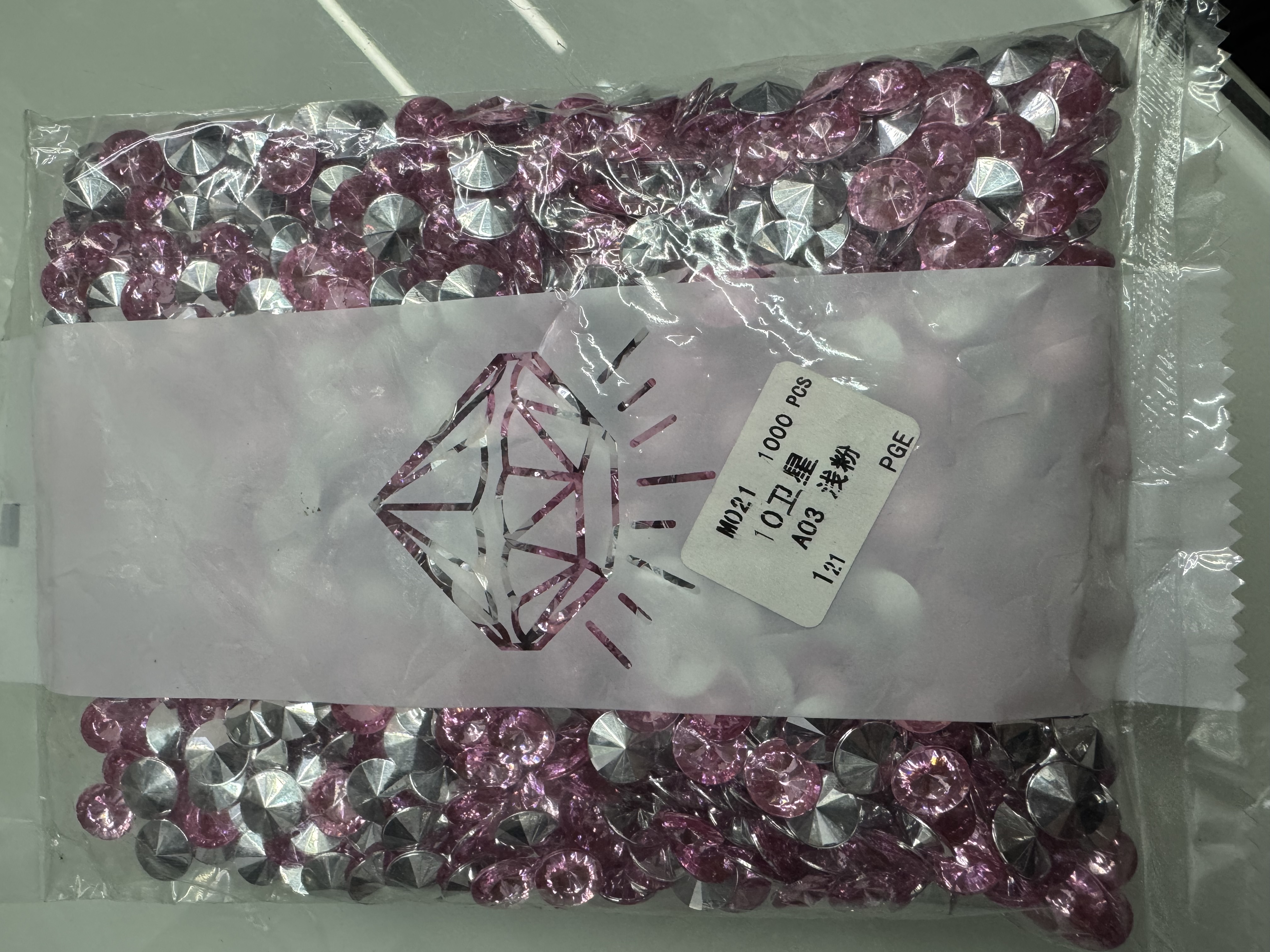 亚克力钻10mm卫星钻饰品配件