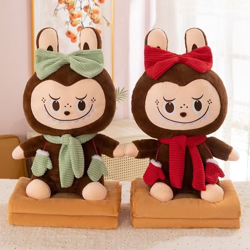 New cartoon Teddy air-conditioned blanket, cute cuddle duck, teddy doll, plush toy, children's toy pillow Item Picture