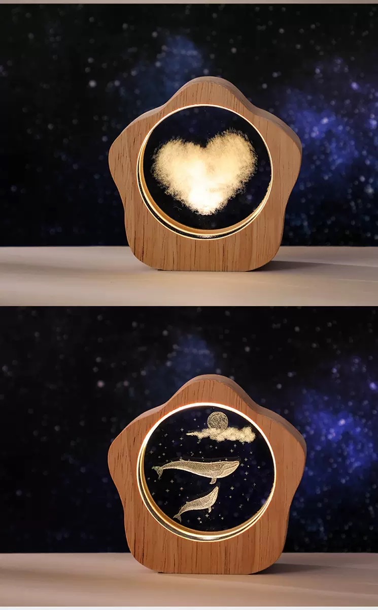 Star-framed wooden lamp detail image 12