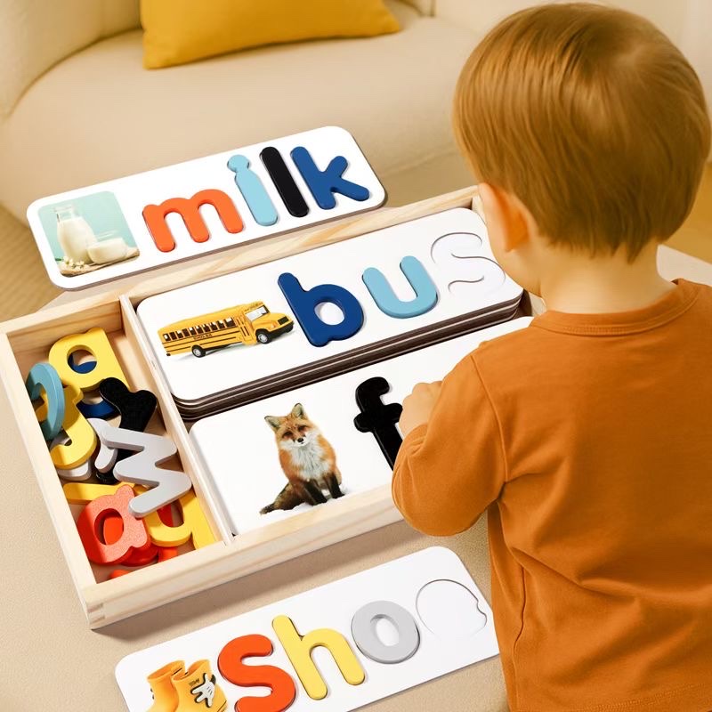 儿童启蒙益智拼单词早教开发手眼协调颜色认知智力科教玩具详情图7