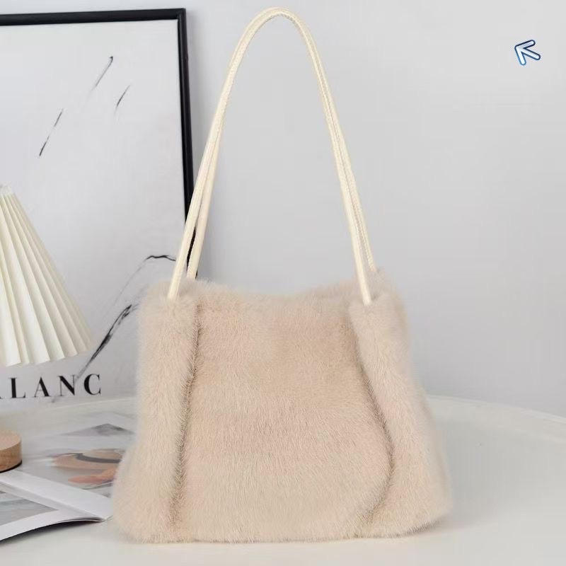 TY6611批发现货毛绒包包新款包手提单肩斜挎包百搭大容量秋冬休闲托包包 