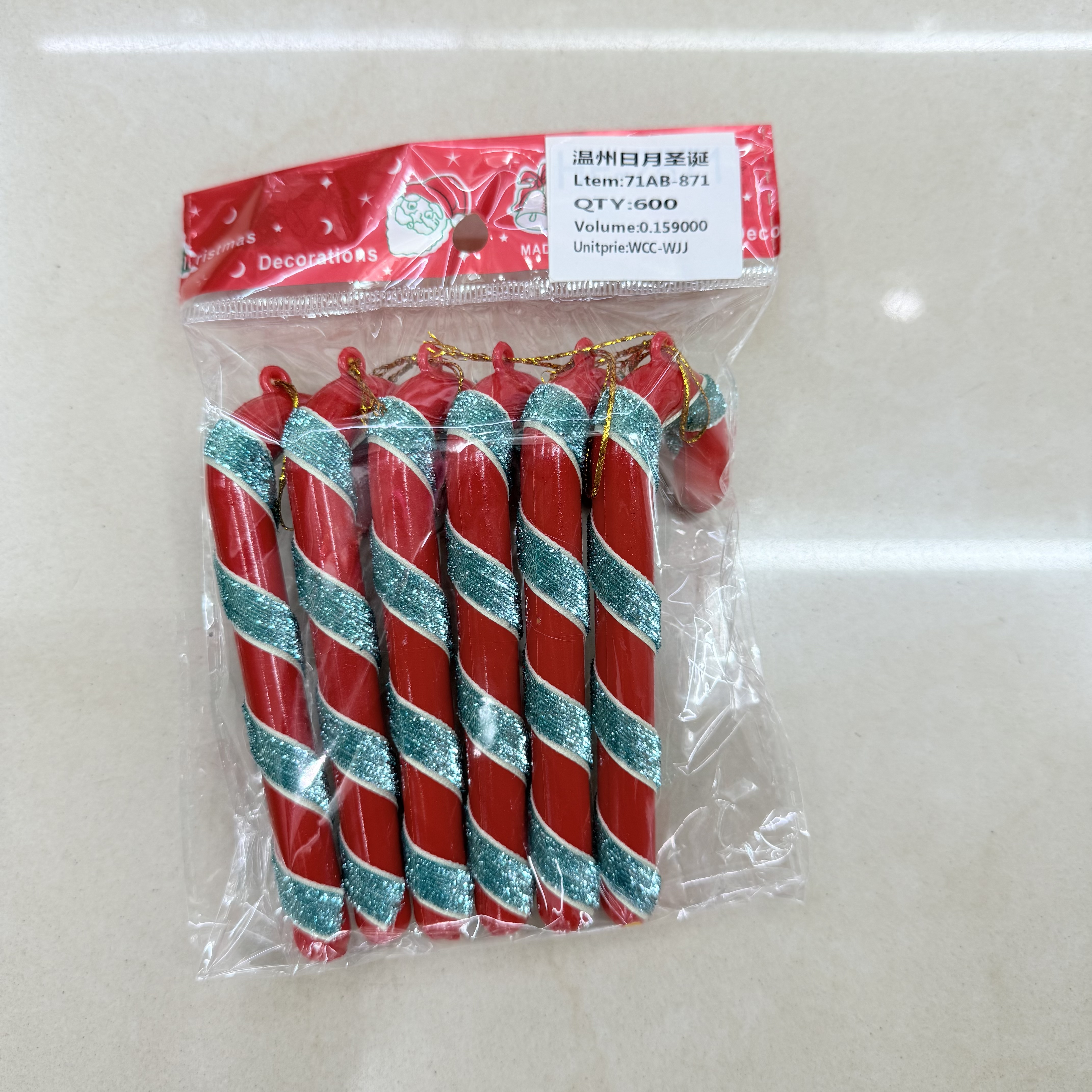 Christmas decoration: A small walking stick details Picture