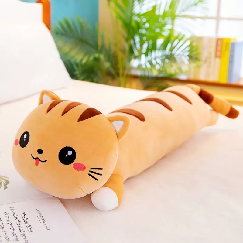 Factory wholesale soft down cotton happy cat plush toys, children's and girls' sleeping pillows, plush dolls detail image 7