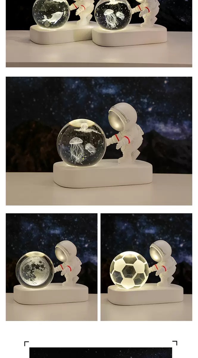 Astronaut Starry Sky Crystal Ball Night Light detail image 8