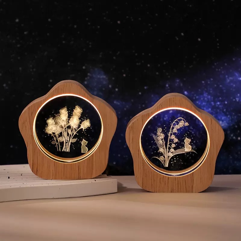 Star-framed wooden lamp details Picture