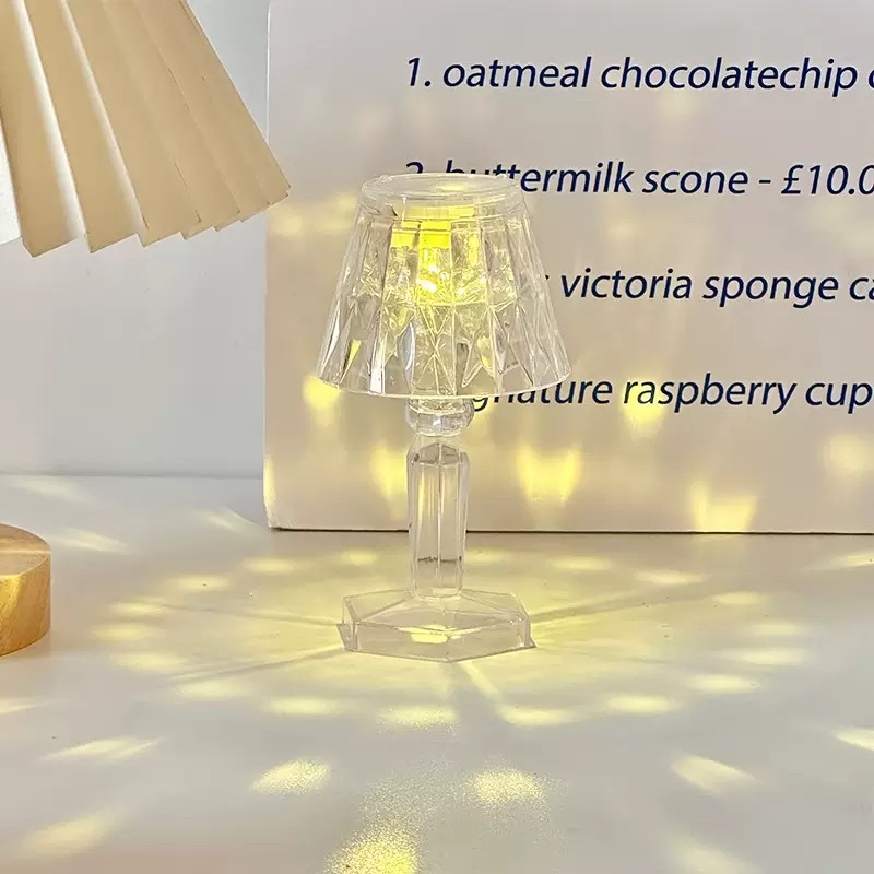 Ins-style crystal night light, creative bedroom bedside lamp, decorative atmosphere light, small birthday gift for best friend detail image 7